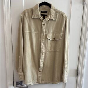 Banana Republic Cream Lightweight Shirt Jacket